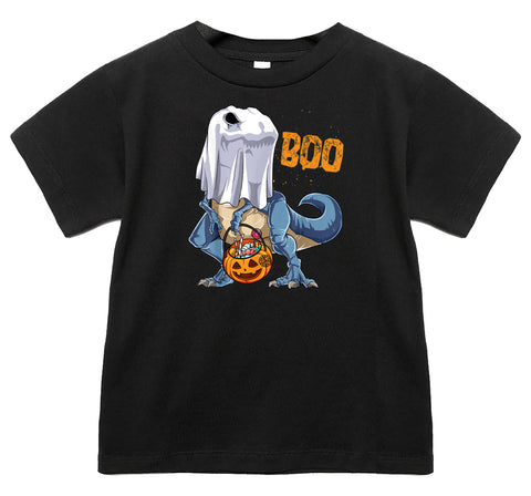 Ghost Dino Tee or LS Shirt, Black (Infant, Toddler, Youth, Adult)