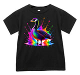 Neon Goose Tee, Black  (Baby, Kids, Adult)