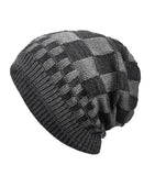 Mono Checks Beanie, Grey (Medium/Large)