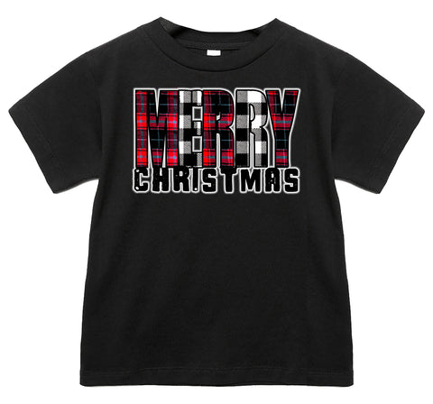 Grunge Merry Tee, Black  (Infant, Toddler, Youth, Adult)