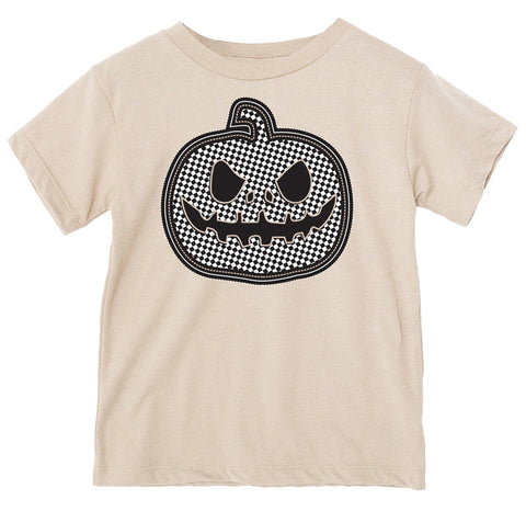 Checkered Pumpkin Tee,  Natural (Infant, Toddler, Youth, Adult)