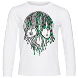 HW Drip Skull Tee or LS Shirt, White  (Infant, Toddler, Youth, Adult)