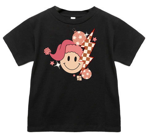 Happy Retro Tee, Black   (Infant, Toddler, Youth, Adult)