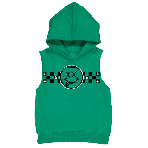 Happy Checks MUSCLE Hoodie, Green  (Toddler, Youth, Adult)