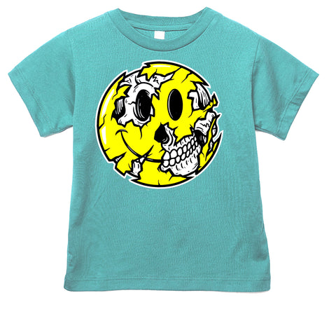 Happy Skull Tee, Saltwater (Infant, Toddler, Youth, Adult)
