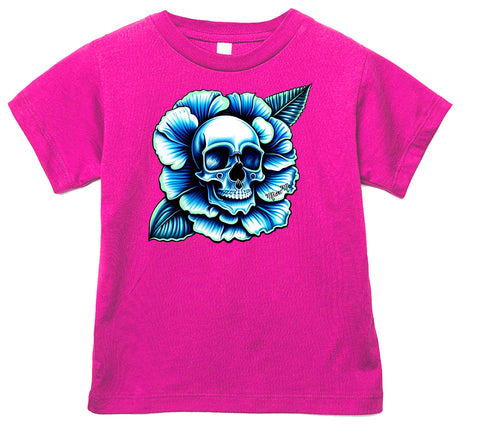 Hawaiian Skull Tee or Tank, Hot Pink  (Infant, Toddler, Youth, Adult)