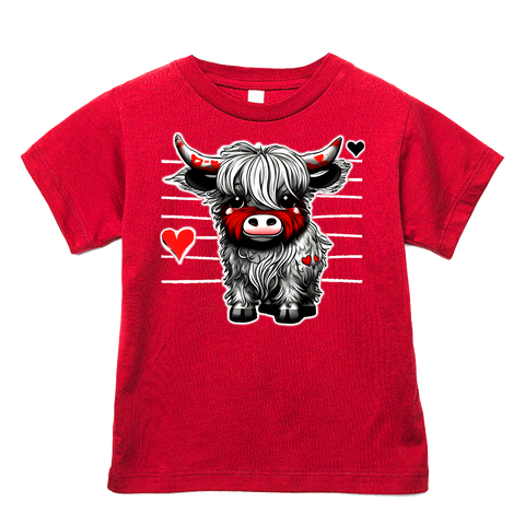 Highland Cow Love Tee, Red (Infant, Toddler, Youth, Adult)