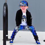 Purple Distressed Checks Jogger, (Infant, Toddler, Youth)