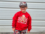 Ginger-Dead Crew Sweatshirt, 'Red  (Toddler, Youth, Adult)