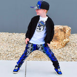 Purple Distressed Checks Jogger, (Infant, Toddler, Youth)