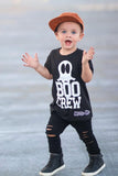Boo Crew Tee, Black (Infant, Toddler, Youth, Adult)