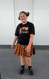 MTO- ARTIE Skater Skirt, Neon Ombre Checks (Mulitiple Options)