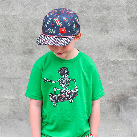 Skelly Xmas Skater Tee, GREEN (Infant, Toddler, Youth, Adult)
