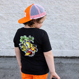 Peace Surf Tee, Black  (Infant, Toddler, Youth, Adult)