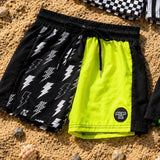 Neon Yellow Bolt ETHAN SWIM Shorts (Baby-Youth)