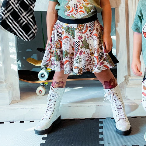 MTO-Retro Holiday Skater Skirt (Infant, Toddler, Youth)