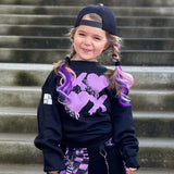 XOXO Crew Sweatshirt, Black (Toddler, Youth, Adult)