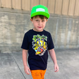 Peace Surf Tee, Black  (Infant, Toddler, Youth, Adult)