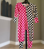 (BAMBOO)  Pink Checkerboard ARROW Zippy (Infant,Toddler)