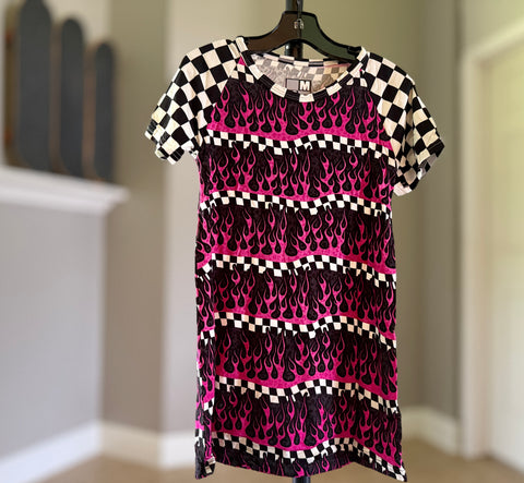 (BAMBOO) Pink Flames NATALIA Nighty (Youth)