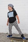 (Bamboo) ARYA Cargo Pants, CHECKERBOARD (Baby, Kids, Adult)