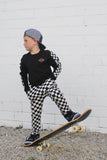 (Bamboo) ARYA Cargo Pants, CHECKERBOARD (Baby, Kids, Adult)