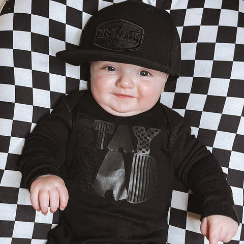 Stay Rad Romper, Black- (Infant)