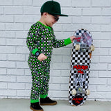 ARROW Long Zippy, Green Clover Checks