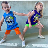 Sunny Days Tank, Neon Blue (Infant, Toddler, Youth, Adult)