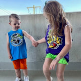 Sunny Days Tank, Neon Blue (Infant, Toddler, Youth, Adult)