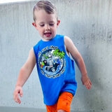 Sunny Days Tank, Neon Blue (Infant, Toddler, Youth, Adult)