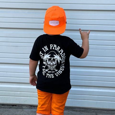 Lost in Paradise Tee, Black (Infant, Toddler, Youth, Adult)