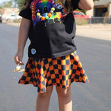 MTO- ARTIE Skater Skirt, Neon Ombre Checks (Mulitiple Options)