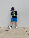 Neon Skull Tee, Black  (Baby, Kids, Adult)