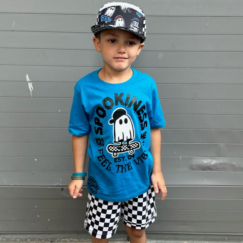 Spookiness Tee, Neon Blue (Infant, Toddler, Youth, Adult)