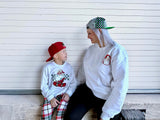 Santa Skater LS Shirt, White (Infant, Toddler, Youth, Adult)