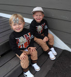 Fall Vibes Crew Sweatshirt, Black  (Toddler, Youth, Adult)