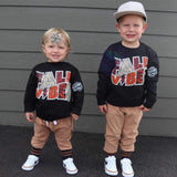 Fall Vibes Crew Sweatshirt, Black  (Toddler, Youth, Adult)