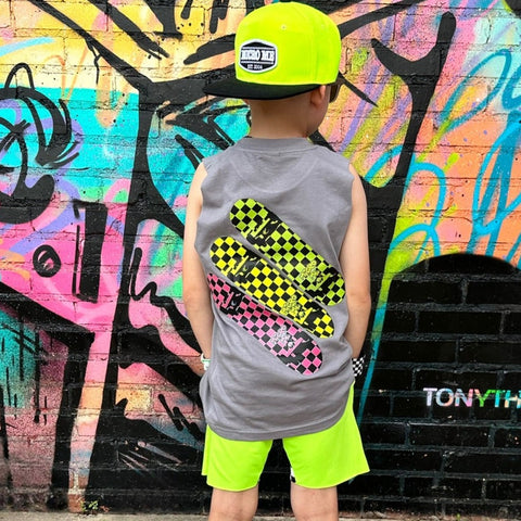 Neon Skateboards Tank,  Smoke  (Infant, Toddler, Youth, Adult)
