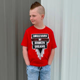 Boulevard of Dreams Tee, RED  (Baby, Kids, Adult)
