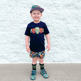 Spooky  Skulls Tee, Black  (Infant, Toddler, Youth, Adult)