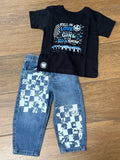 MTO-Relaxed Denim w/Distressed Checkerboard (Infant-Youth)
