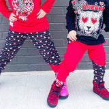 MTO-Vday Stripes Joggers, (Infant, Toddler, Youth)