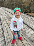 Candy Cane Skull Hoodie, White (Toddler, Youth, Adult)