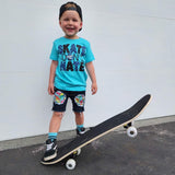 SK8 Don't Hate Tee or Tank, Tahiti (Infant, Toddler, Youth, Adult)