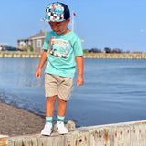 Retro Surf Bus Tee, Saltwater  (Infant, Toddler, Youth, Adult)