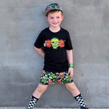 Spooky  Skulls Tee, Black  (Infant, Toddler, Youth, Adult)