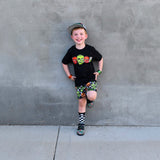 Spooky  Skulls Tee, Black  (Infant, Toddler, Youth, Adult)