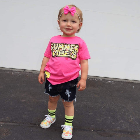 *Summer Vibes Tee or Tank, Hot Pink (Infant, Toddler, Youth, Adult)