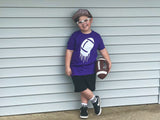 Football Drip Tee, Purple  (Infant, Toddler, Youth, Adult)
